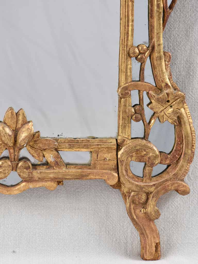 RESERVED GC 18th century gilt wood Beaucaire parclose mirror 35" x 19¼"