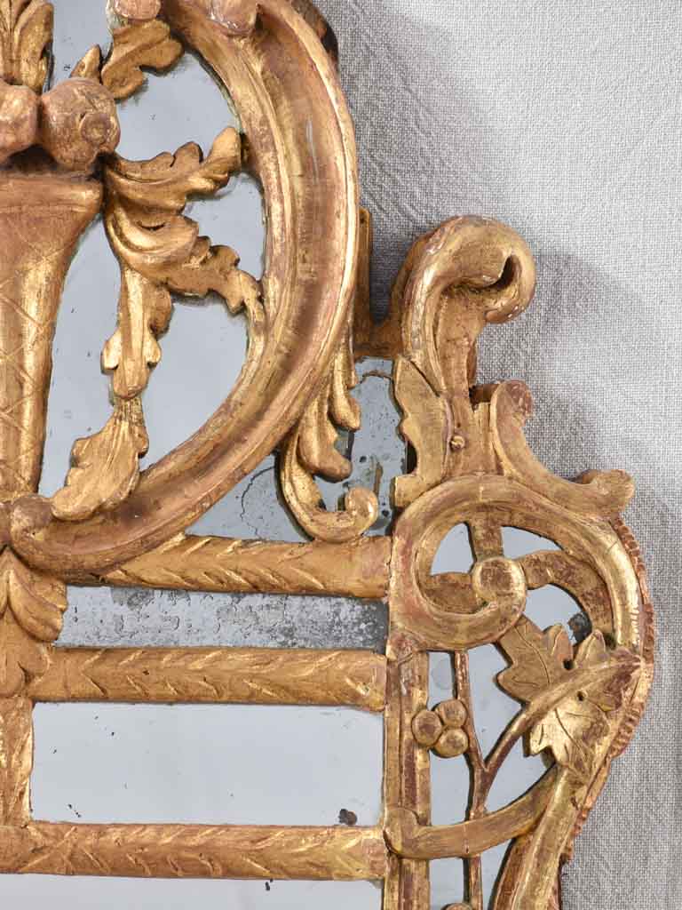 RESERVED GC 18th century gilt wood Beaucaire parclose mirror 35" x 19¼"