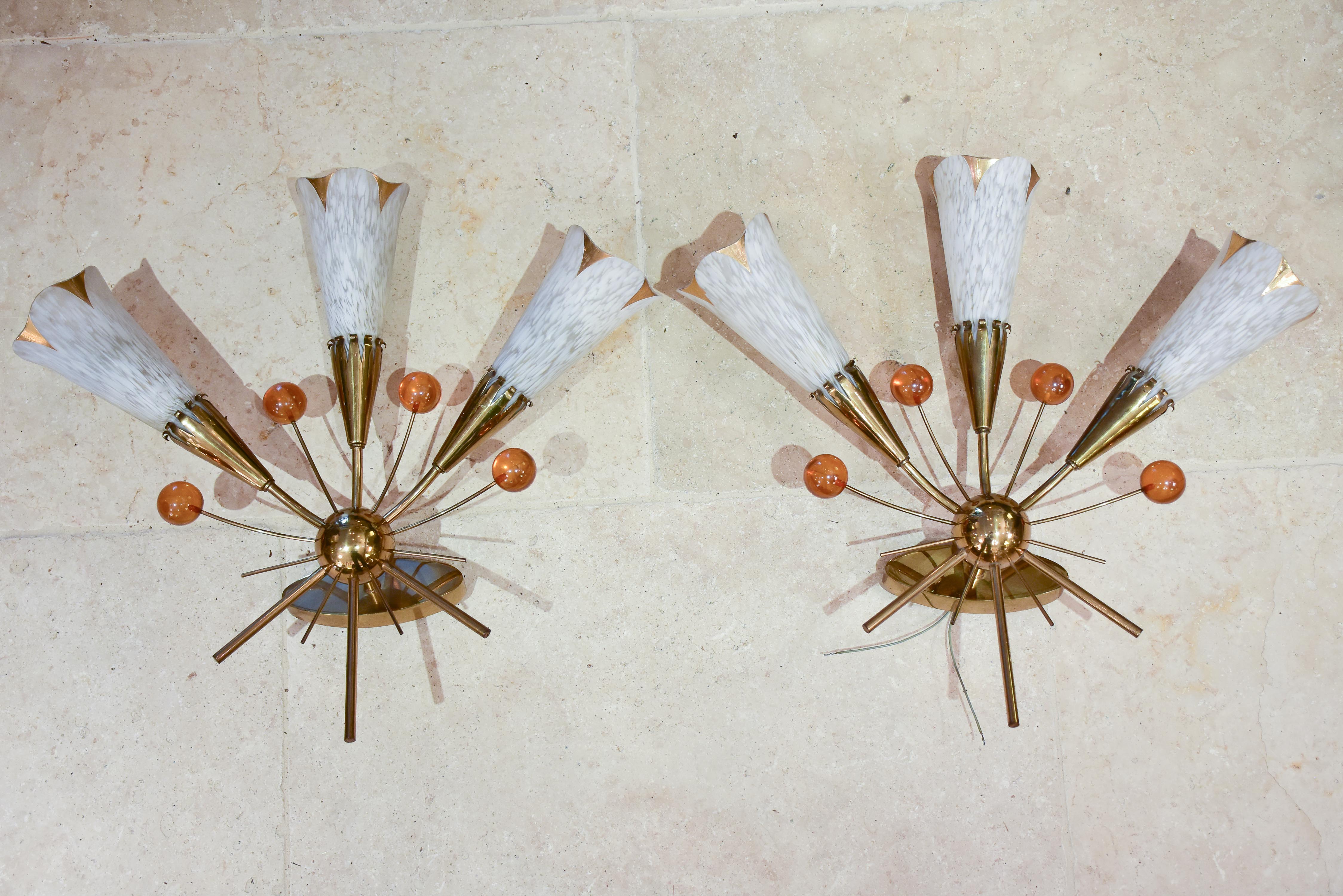 Pair of vintage French wall sconces