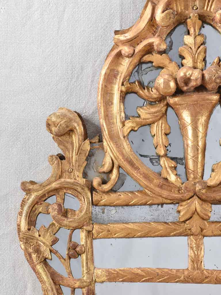 RESERVED GC 18th century gilt wood Beaucaire parclose mirror 35" x 19¼"
