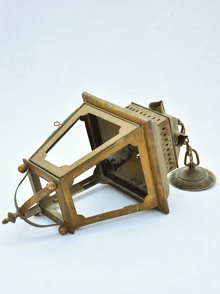 Small French brass lantern - 1930's