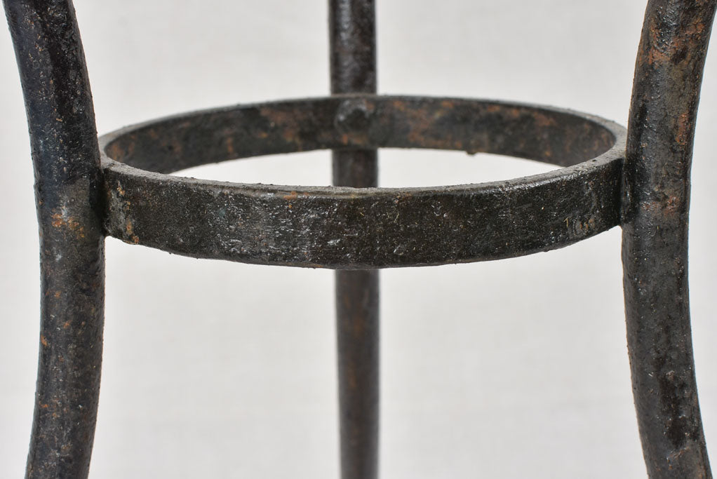 Late 19th century marble & wrought iron bistro garden table