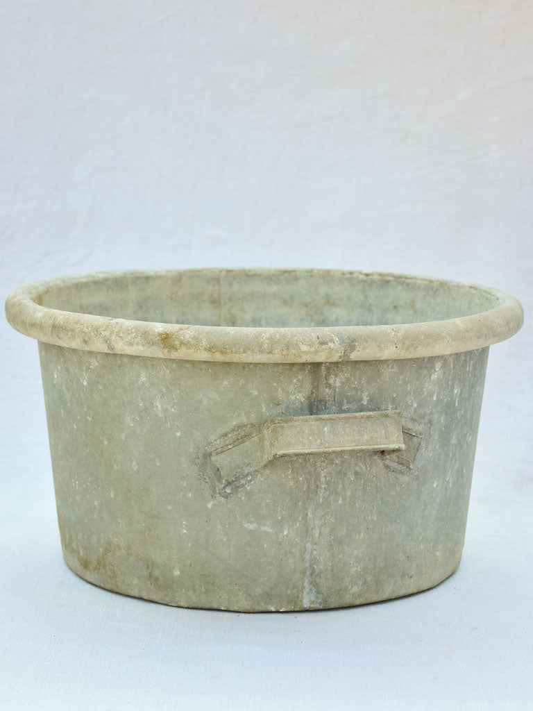 Very large zinc basin with two handles 23¾"