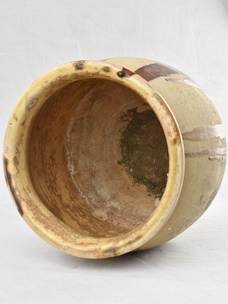 Classic Castelnaudary glazed olive jar vase