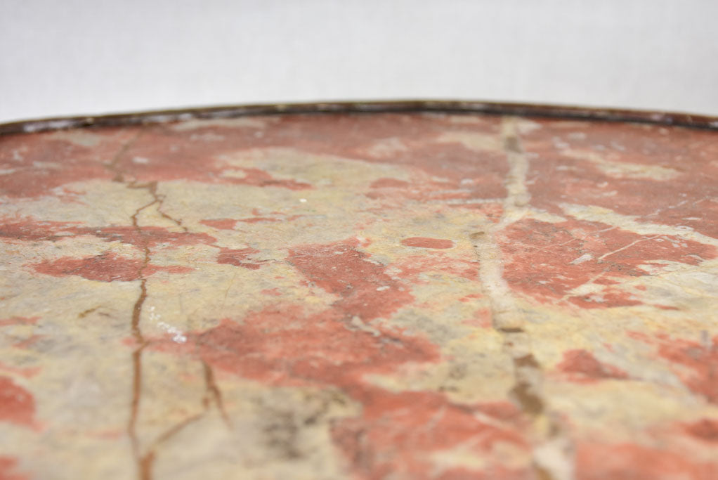 Cast iron and marble bistro table from the late 19th century