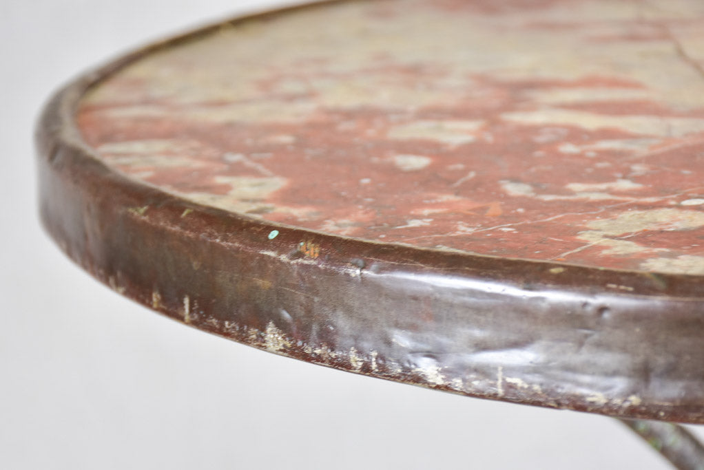Cast iron and marble bistro table from the late 19th century