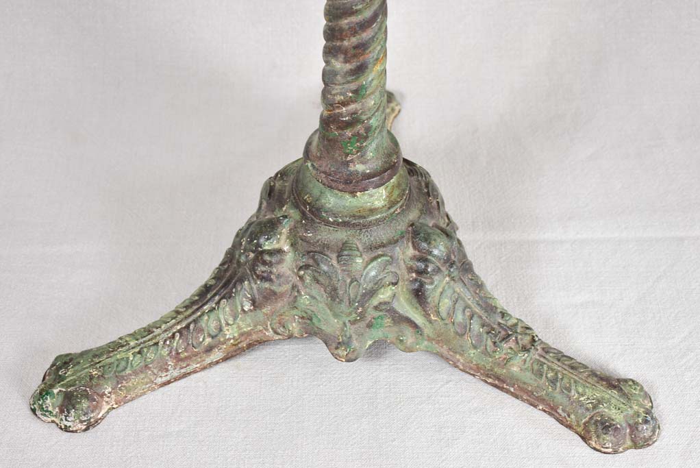 Cast iron and marble bistro table from the late 19th century