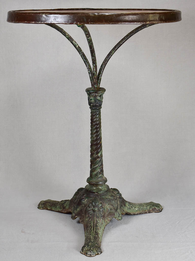 Cast iron and marble bistro table from the late 19th century