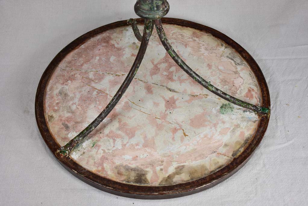 Cast iron and marble bistro table from the late 19th century