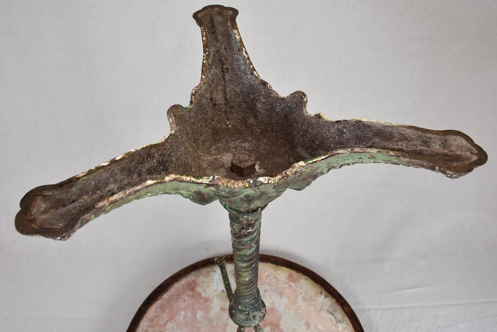 Cast iron and marble bistro table from the late 19th century