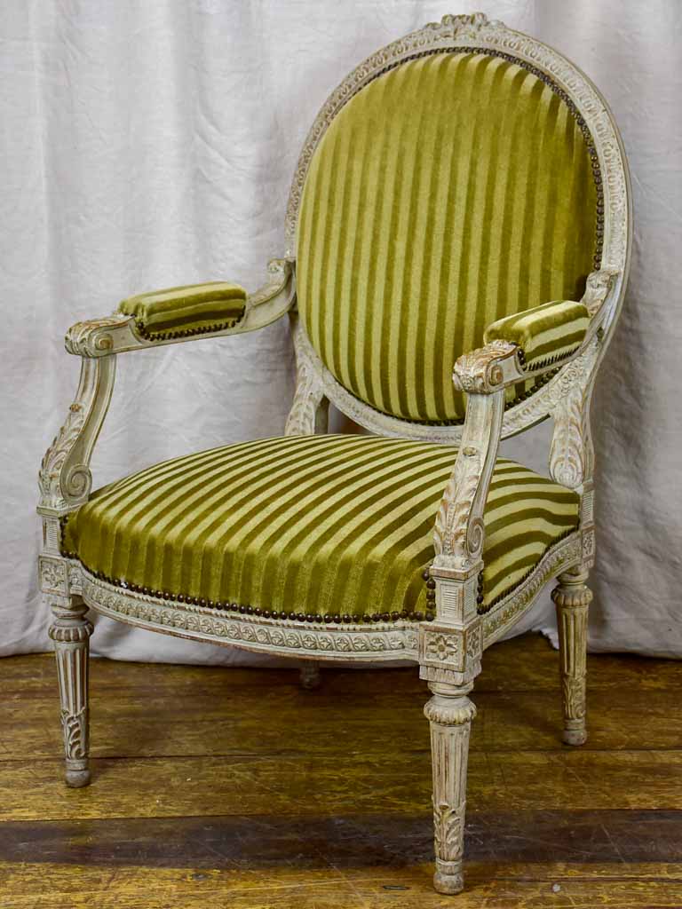 Pair of large Louis XVI armchairs