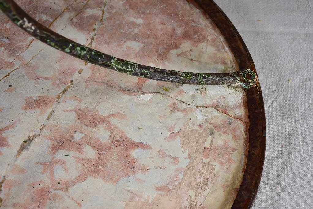 Cast iron and marble bistro table from the late 19th century