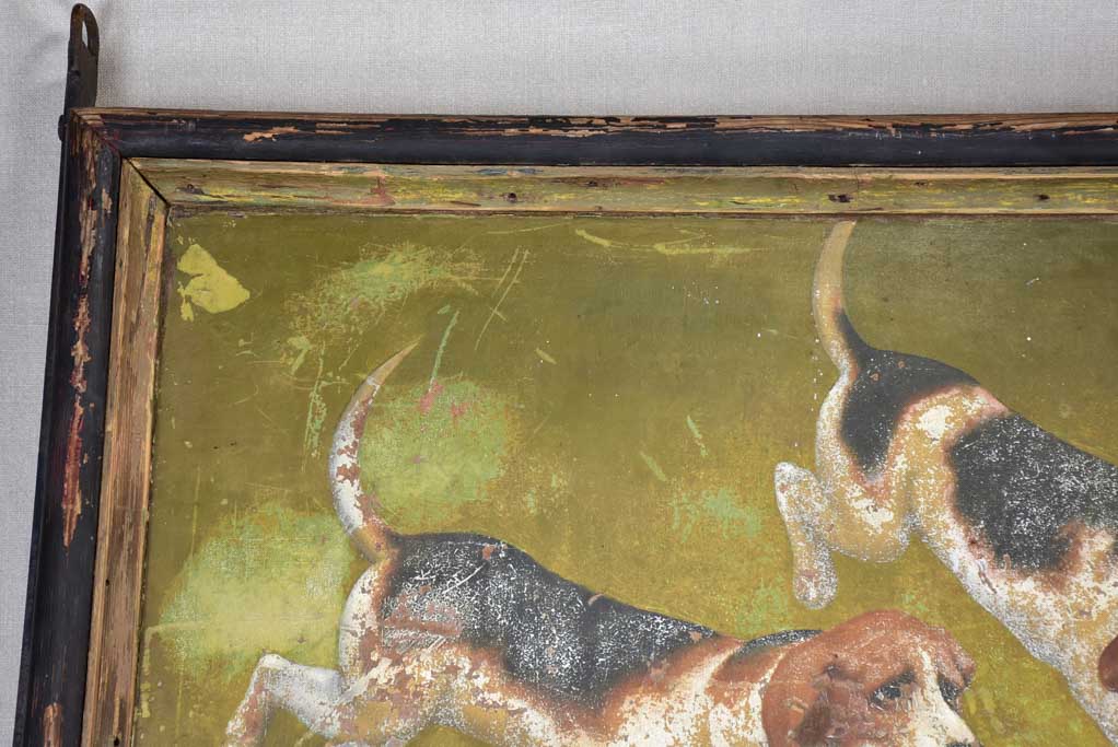 Rare French sign from a hunting supply store - two sided 32¼" x 41¾"