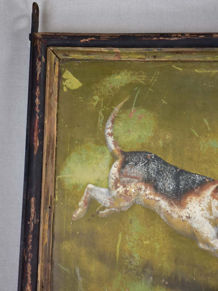 Rare French sign from a hunting supply store - two sided 32¼" x 41¾"