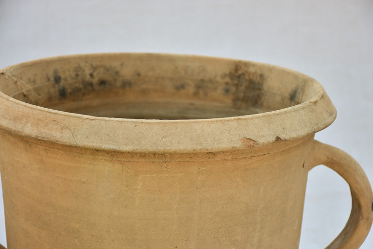 Small pair of terracotta Castelnaudary planters with four handles - 1940's 15¼"