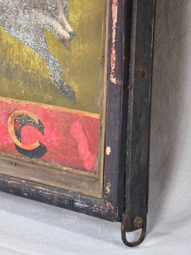 Rare French sign from a hunting supply store - two sided 32¼" x 41¾"