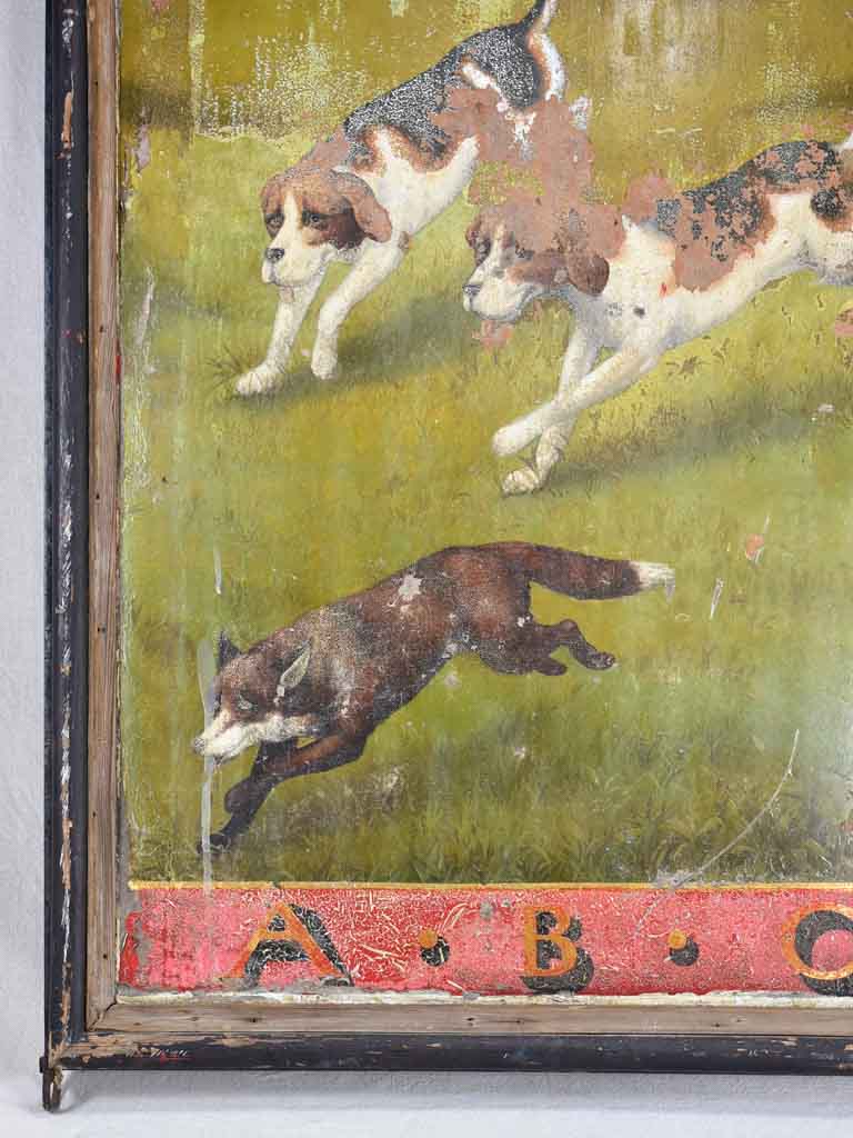 Rare French sign from a hunting supply store - two sided 32¼" x 41¾"