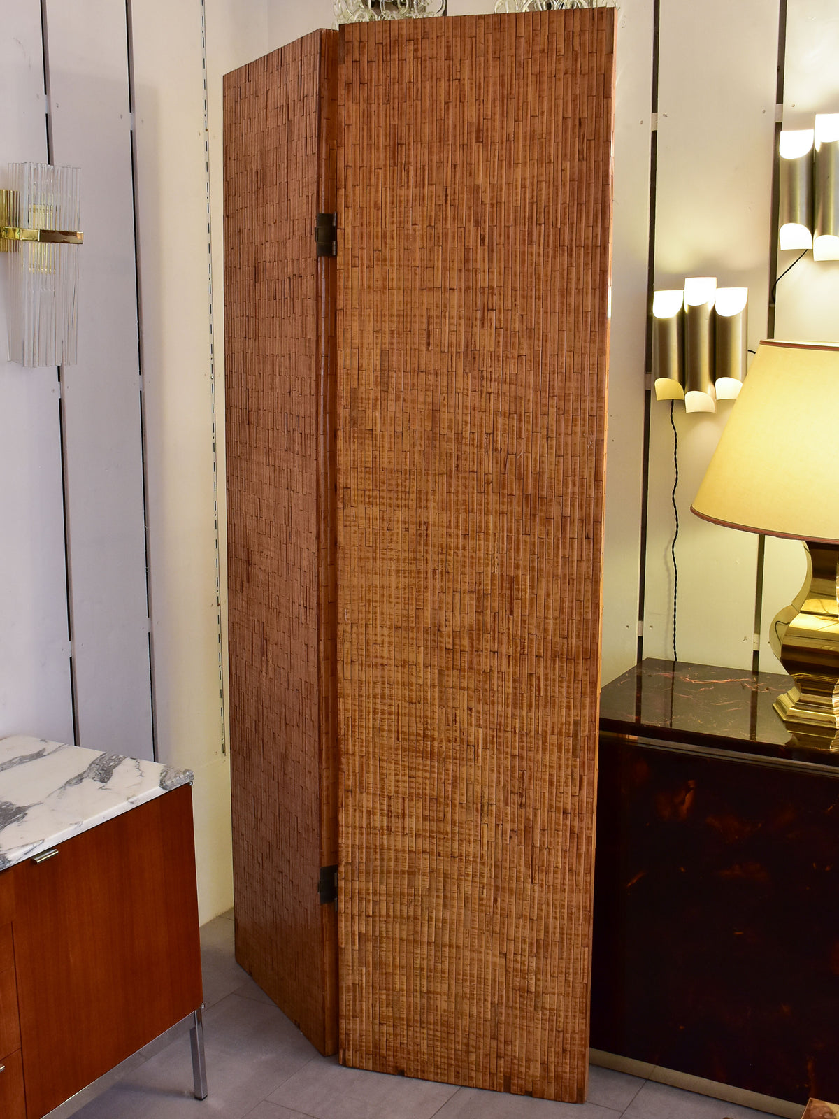 Italian Vivai del Sud palm tree mirrored screen