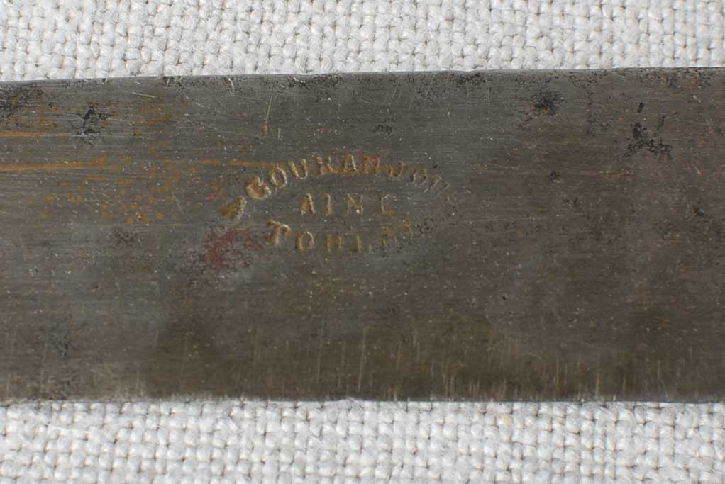 Pair of 18th century carving knives w/ horn handles 15¼"