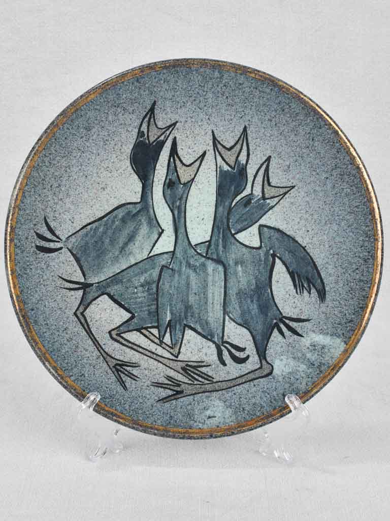 Hand-painted Ceramic Nineteenth-Century Signed Trivet