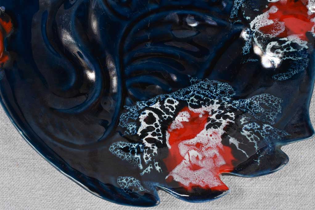 Ten plates, fish-shaped, Vallauris 9½" x 10¼"