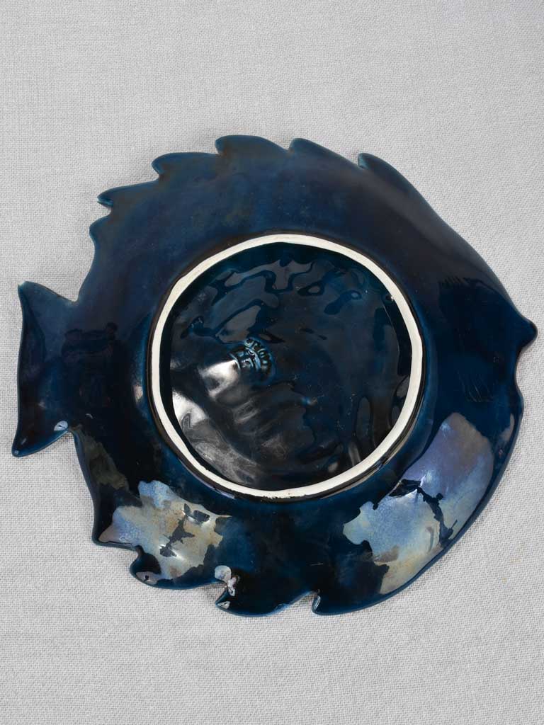 Ten plates, fish-shaped, Vallauris 9½" x 10¼"