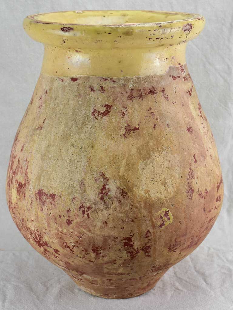 Small antique French Biot olive jar from the 19th Century 17¾"