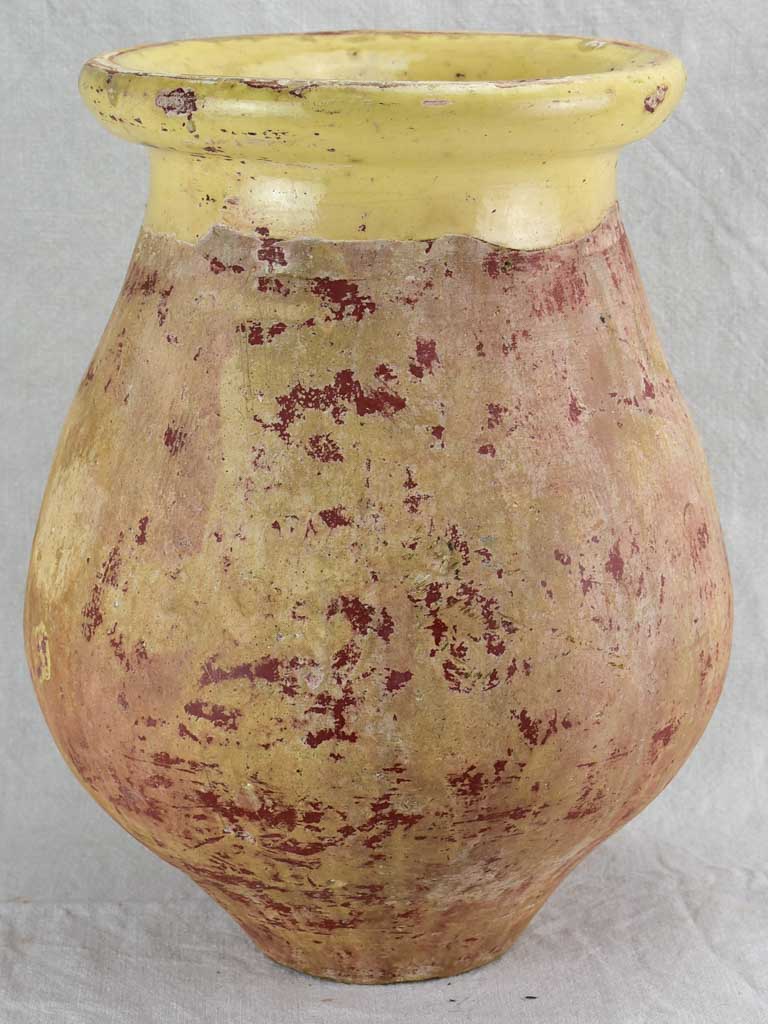 Small antique French Biot olive jar from the 19th Century 17¾"