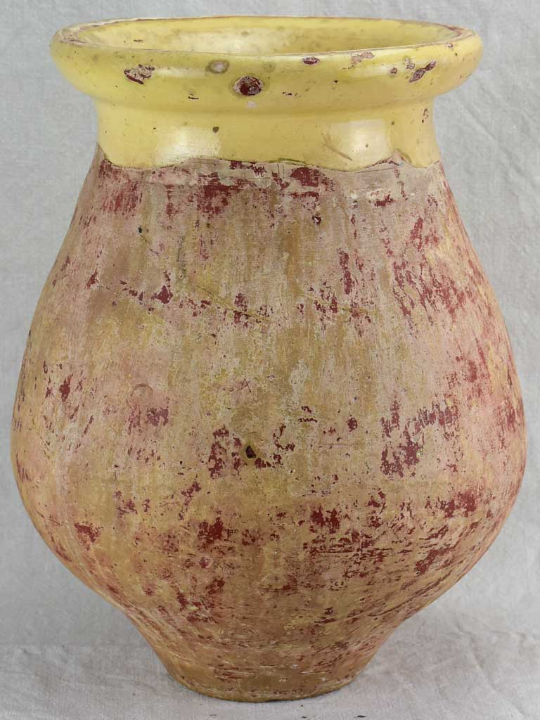 Small antique French Biot olive jar from the 19th Century 17¾"