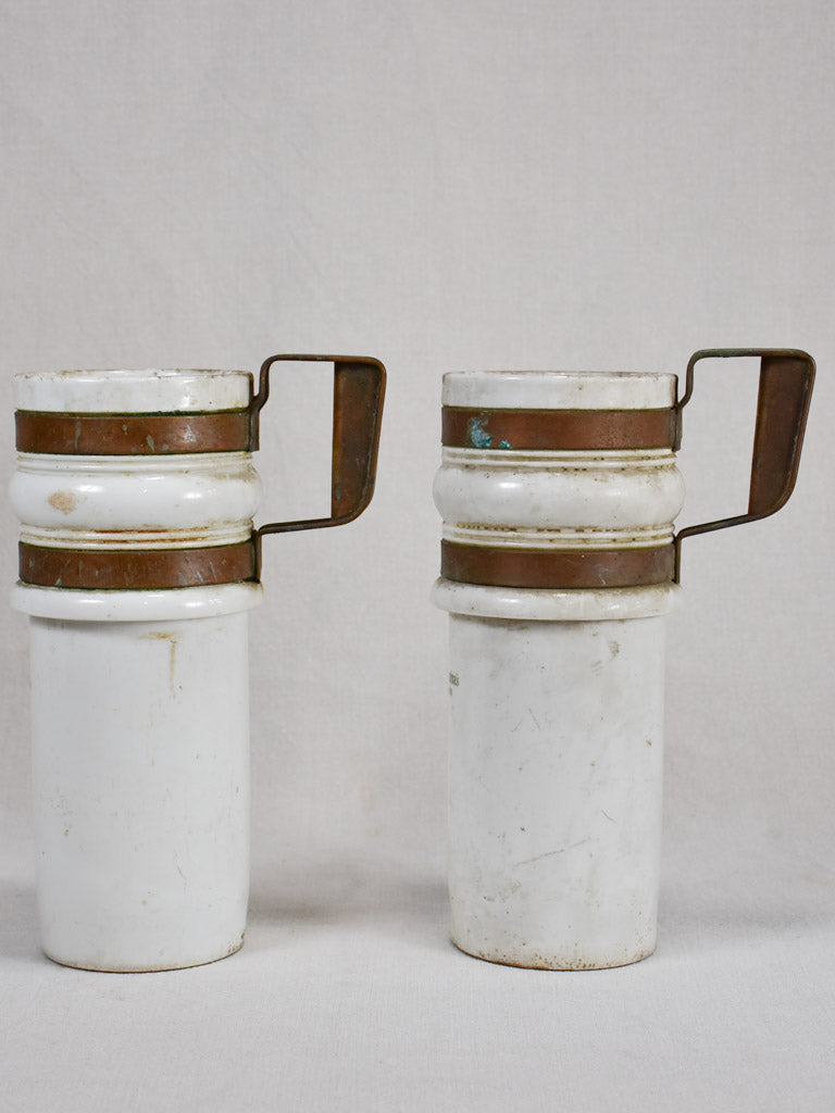 Pair of French bain marie pots - Merindol Freres Avignon 12¼"