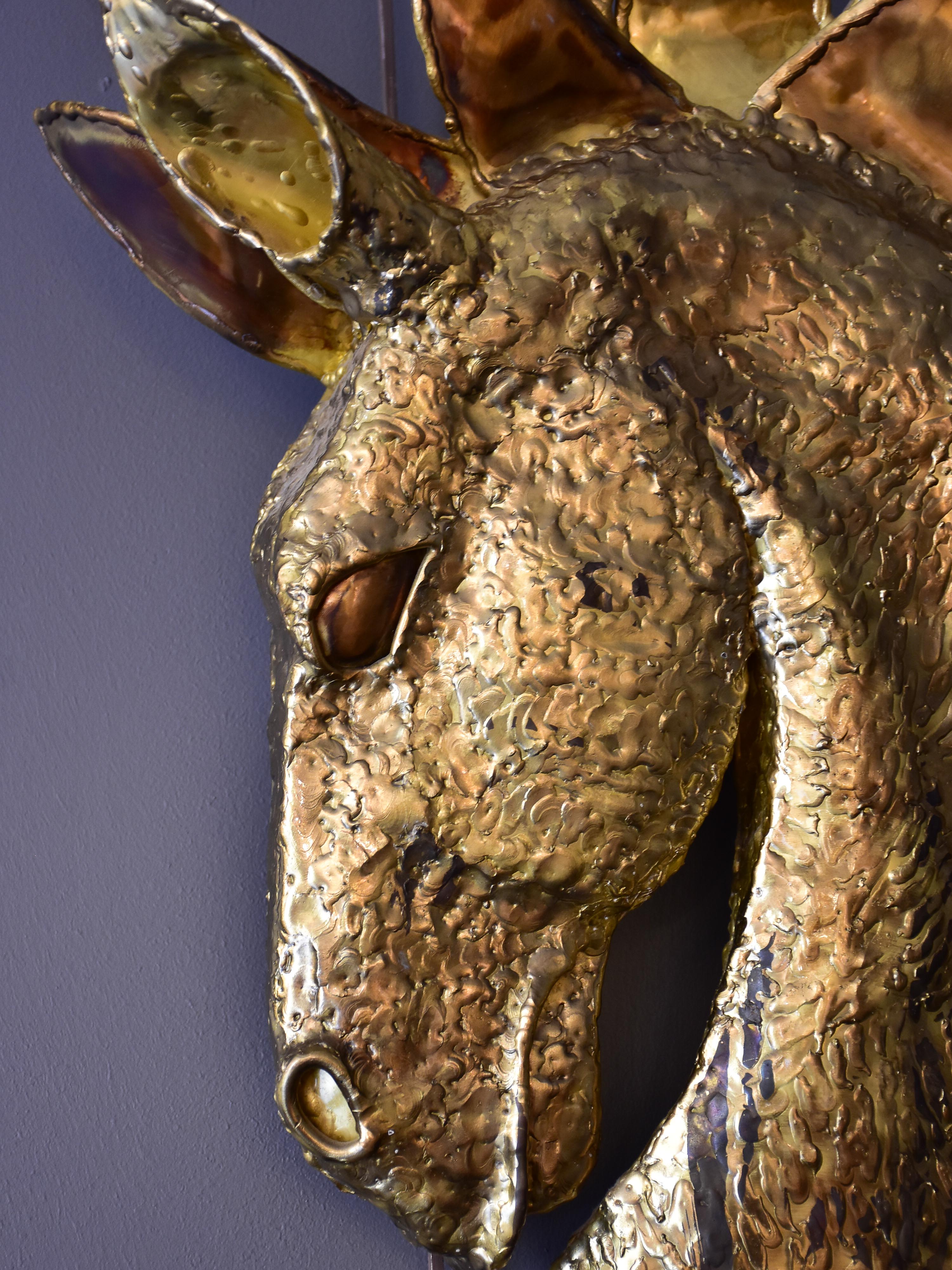 Isabelle Faure wall sconce - horse in brass & agate