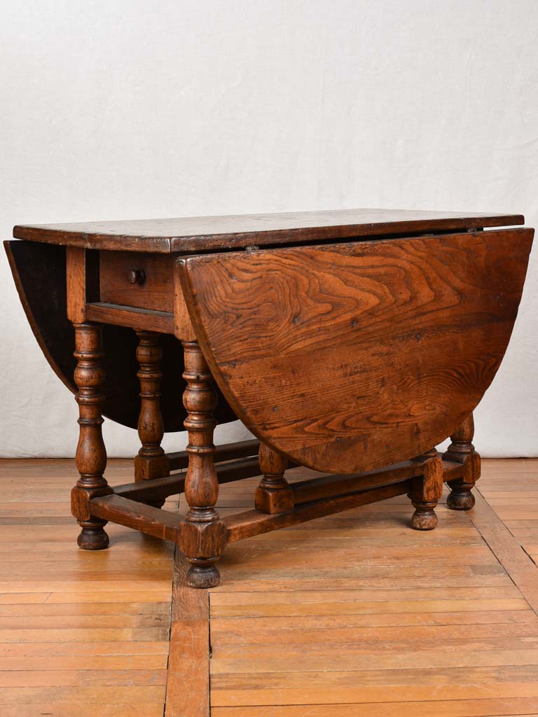 17th century French gate leg oval table