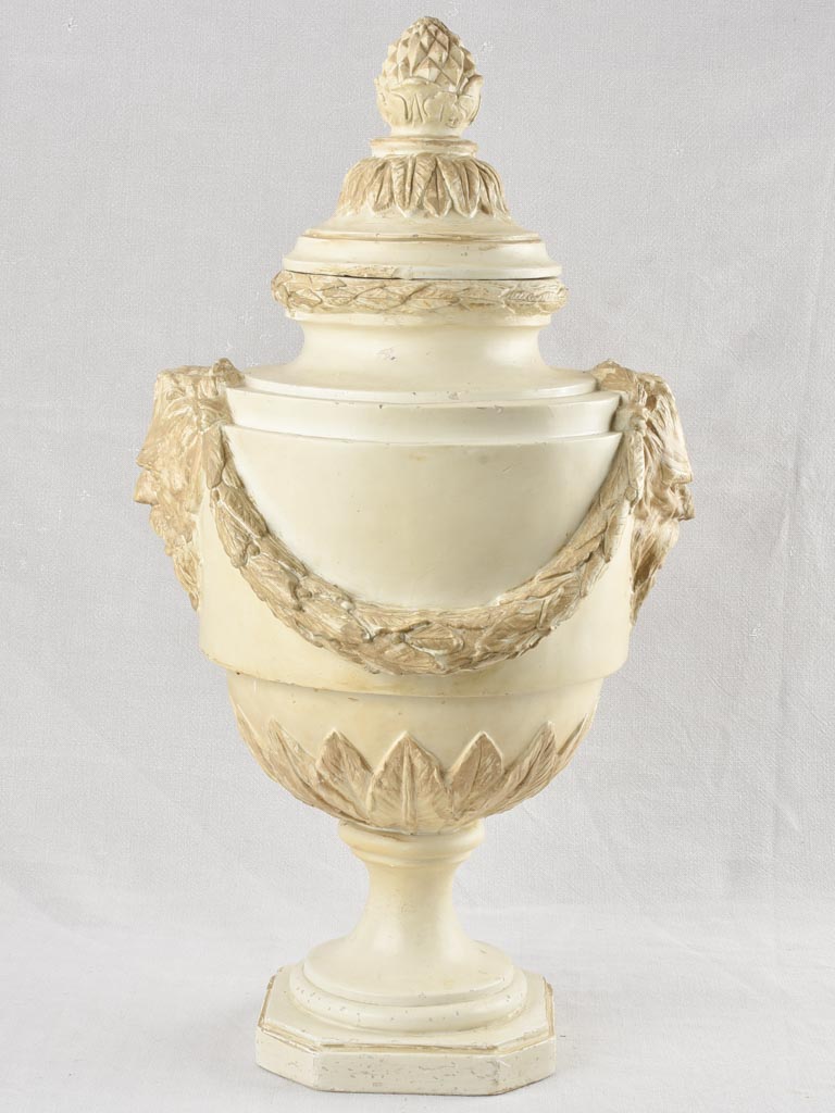 19th Century Laurel Garland Ceramic Urn