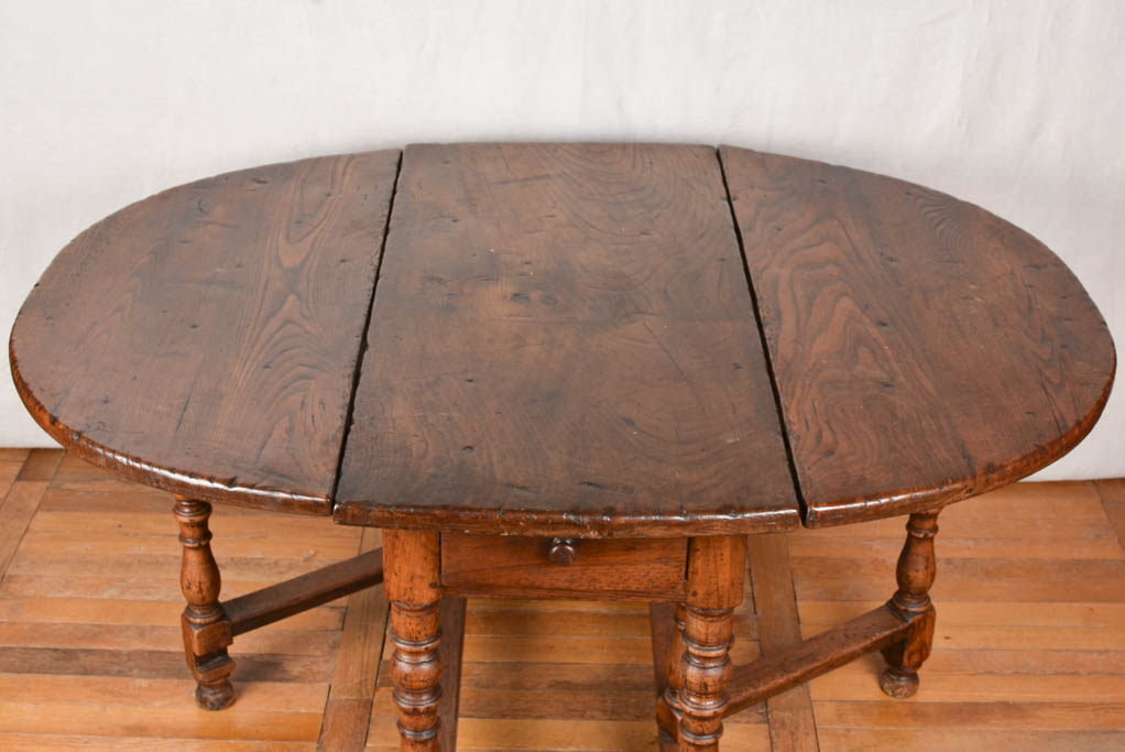 17th century French gate leg oval table
