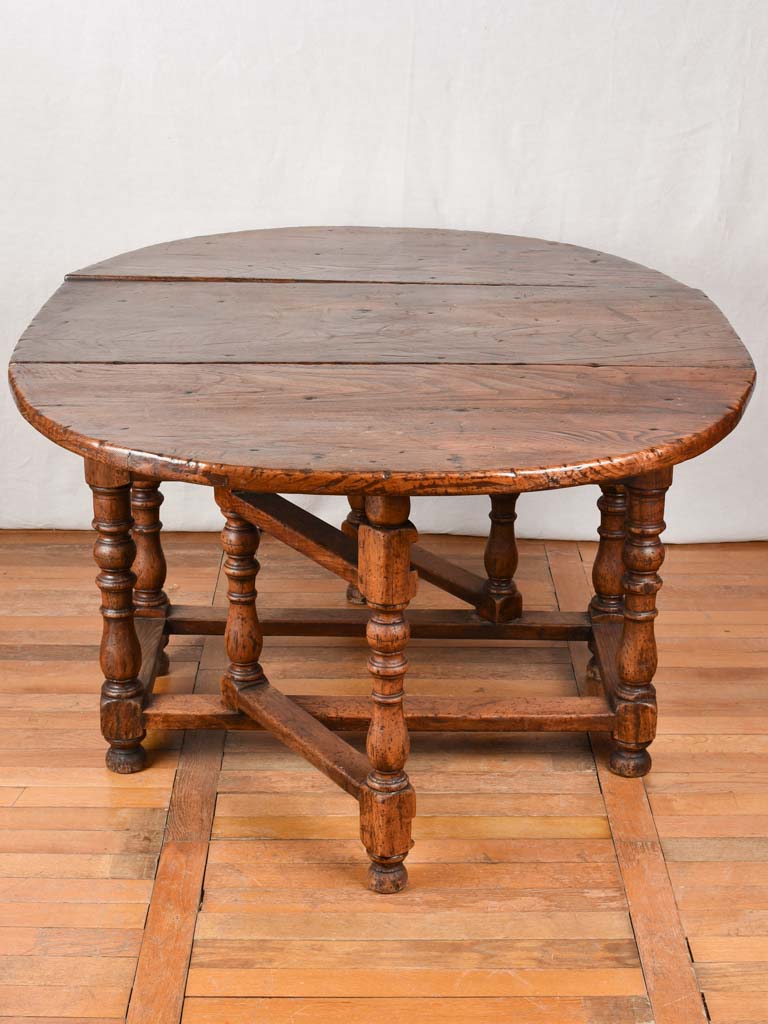 17th century French gate leg oval table