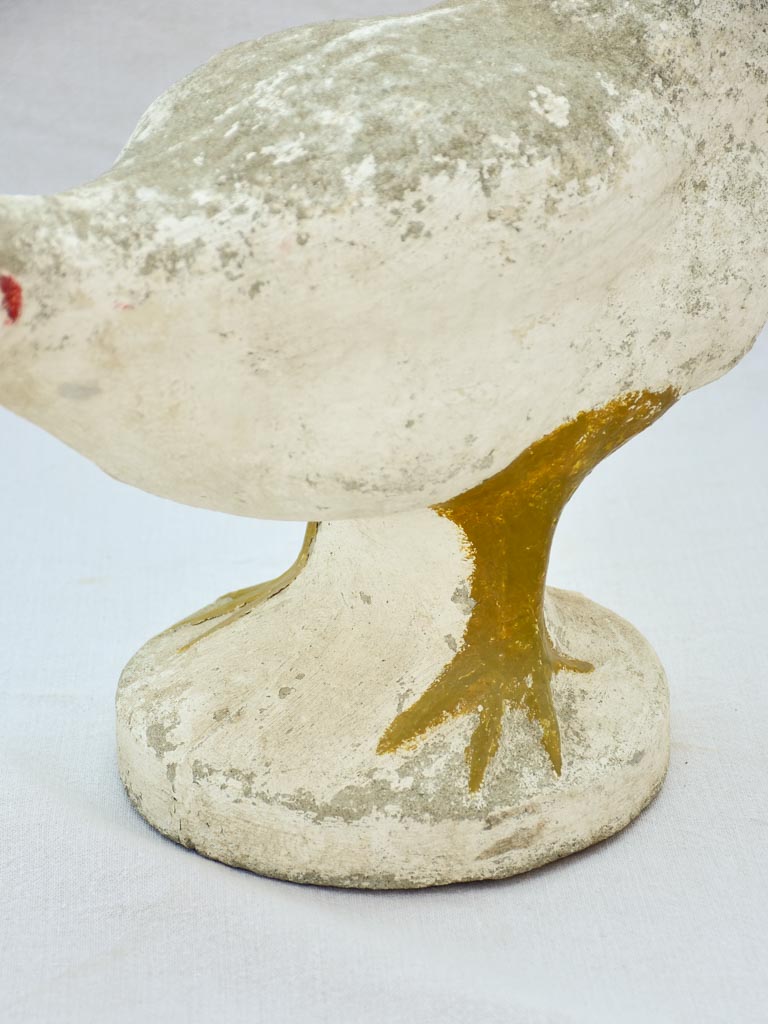 Vintage French garden sculpture of a hen
