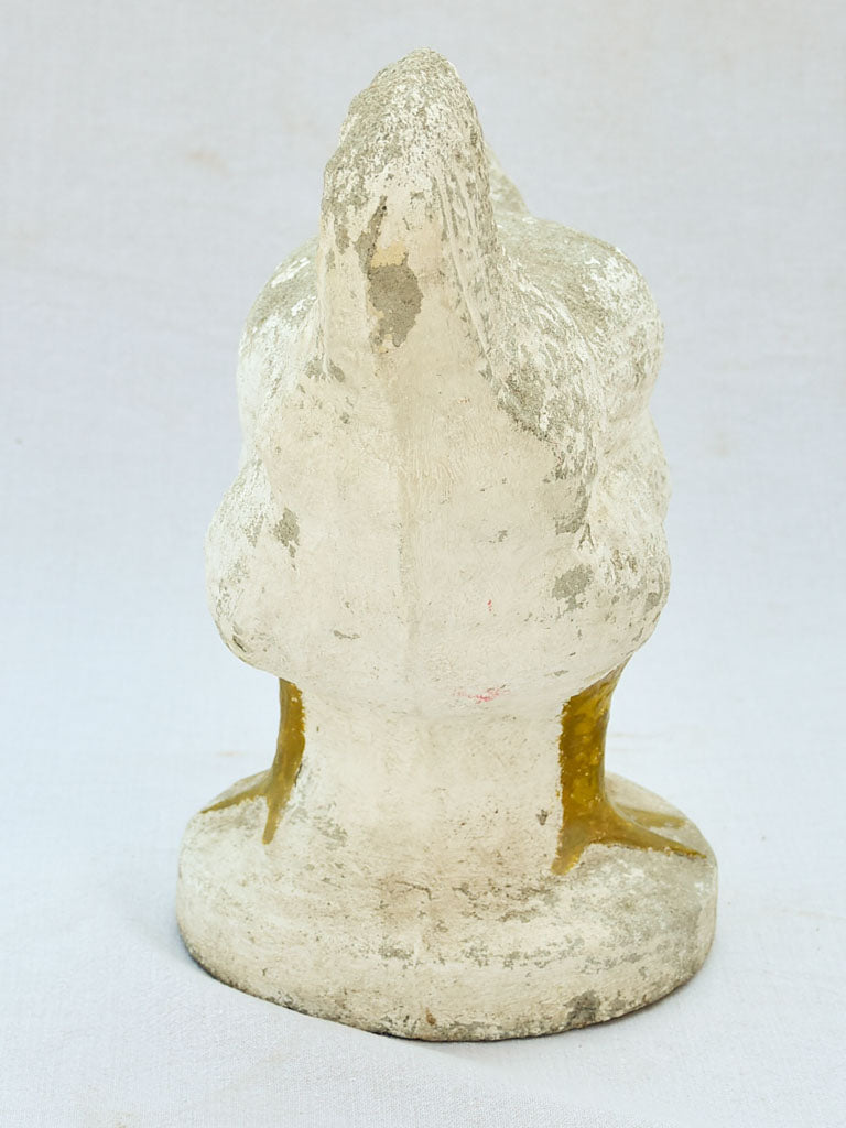 Vintage French garden sculpture of a hen