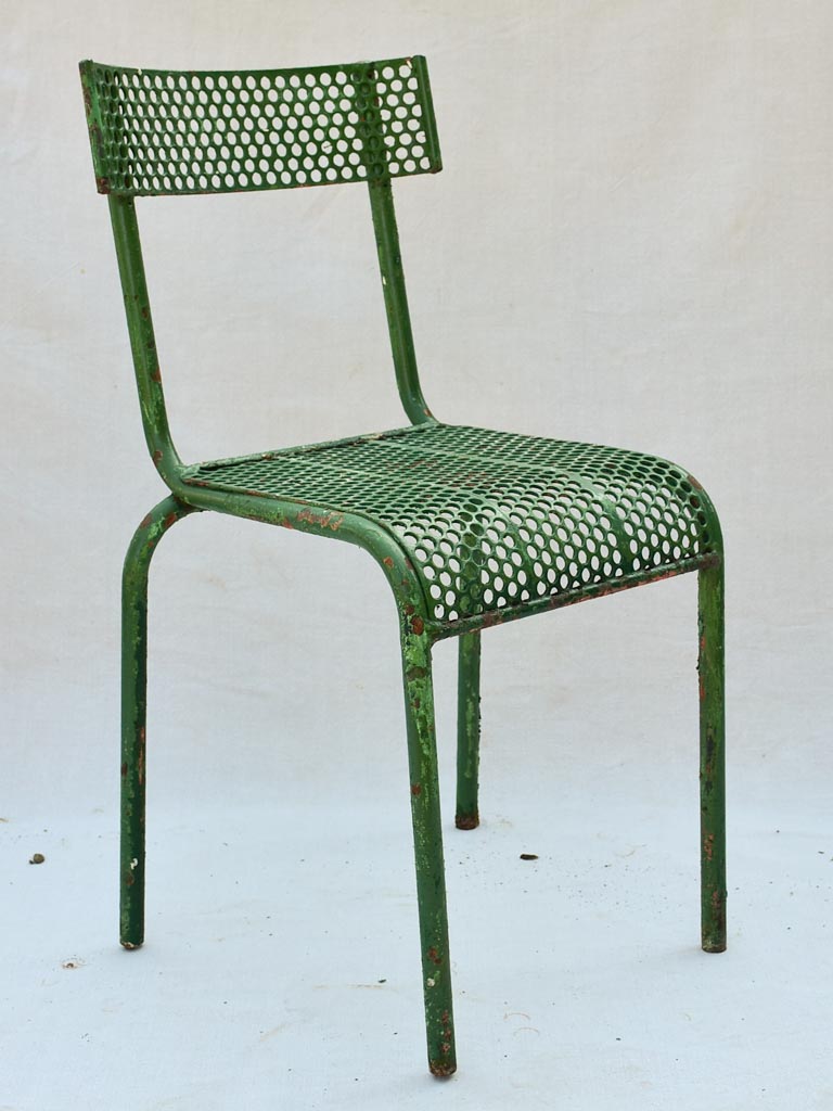 Three perforated garden chairs from the 1970's René Malaval