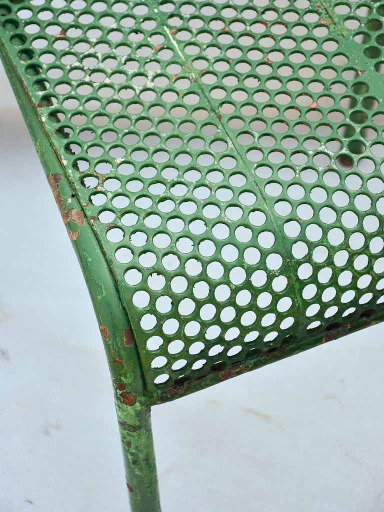Three perforated garden chairs from the 1970's René Malaval