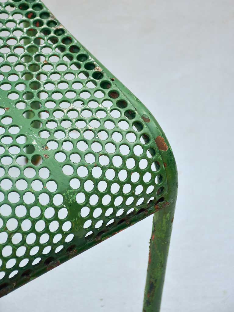 Three perforated garden chairs from the 1970's René Malaval