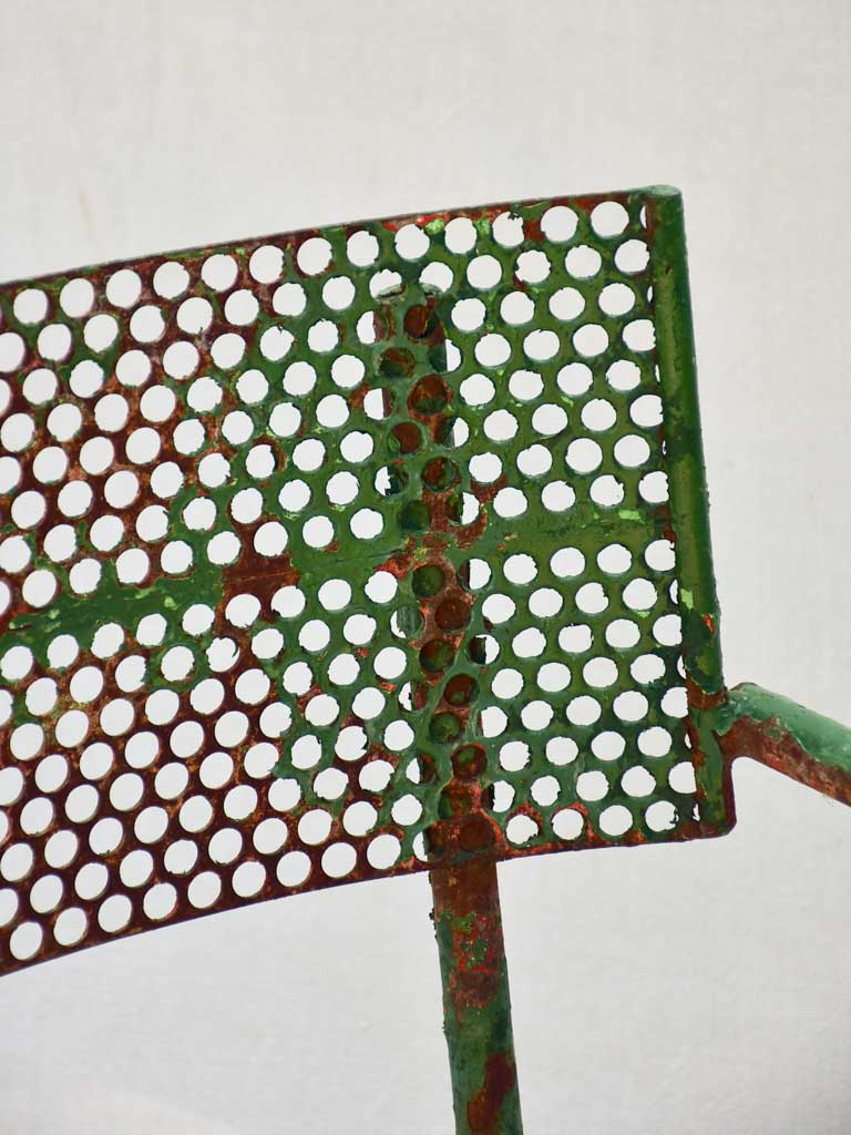 Three perforated garden chairs from the 1970's René Malaval