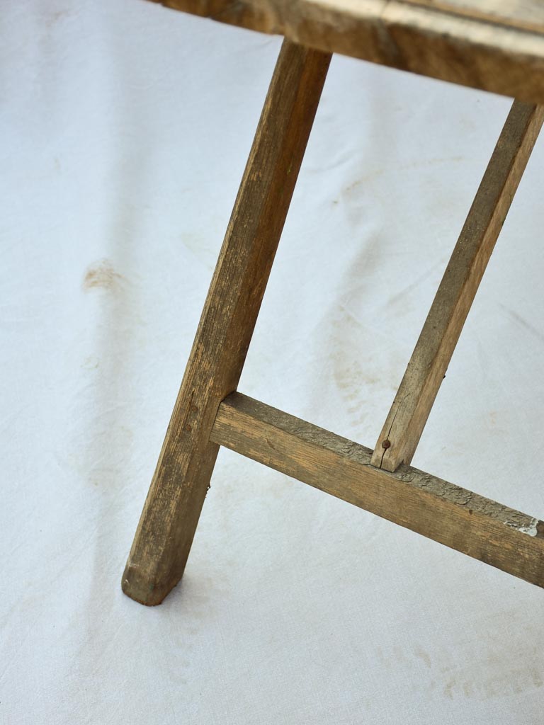19th Century French washing table with cross-bracing 59" x 15¼"