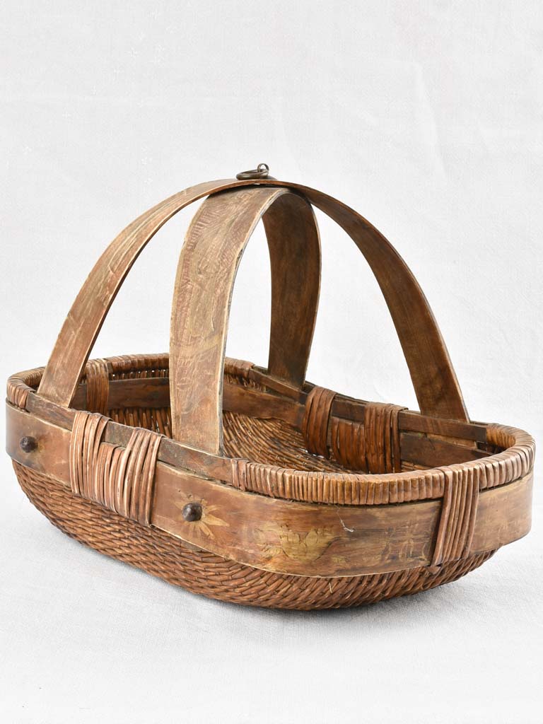 Vintage French wicker trug 20¾"