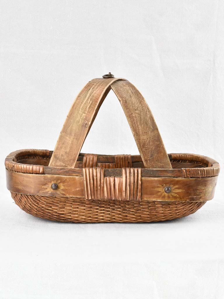 Vintage French wicker trug 20¾"