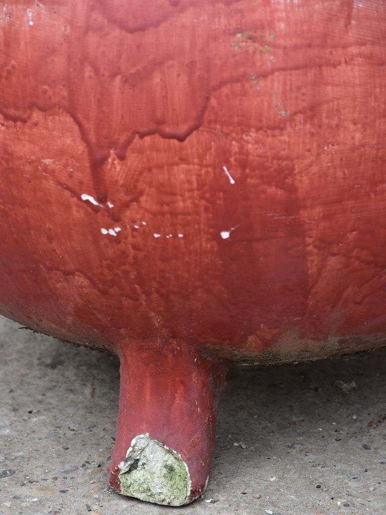 Pair of Willy Guhl planters with red paint finish