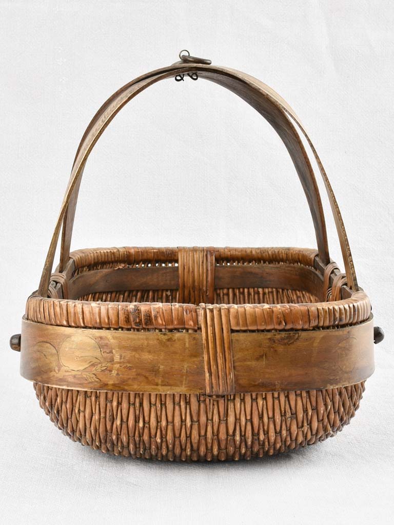 Vintage French wicker trug 20¾"