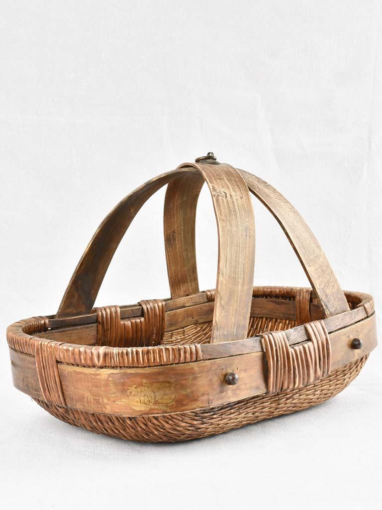 Vintage French wicker trug 20¾"