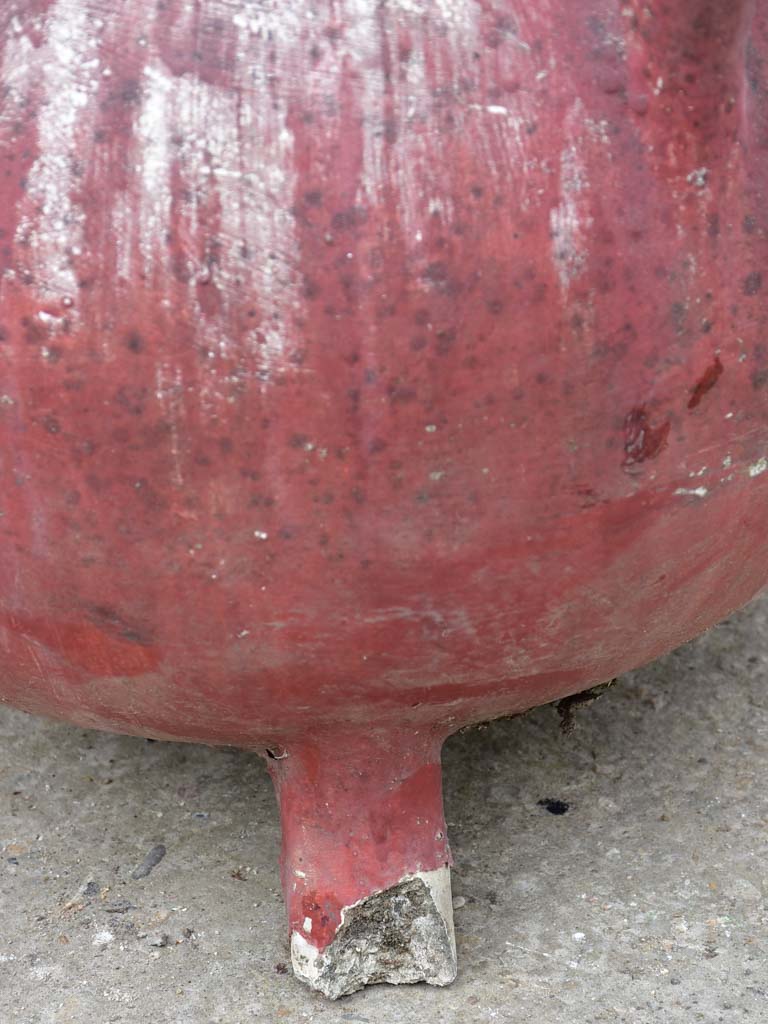 Pair of Willy Guhl planters with red paint finish
