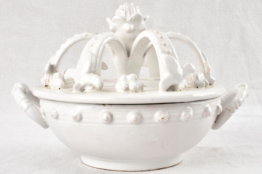 Pair of Émile Tessier tureens with crown lids 1950s