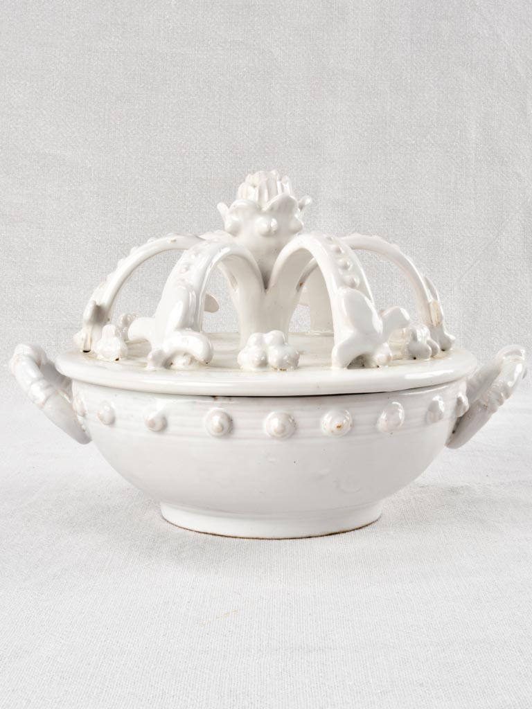 Pair of Émile Tessier tureens with crown lids 1950s